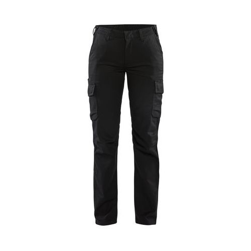 Pantaloni per industria stretch 2D donna nero C48,