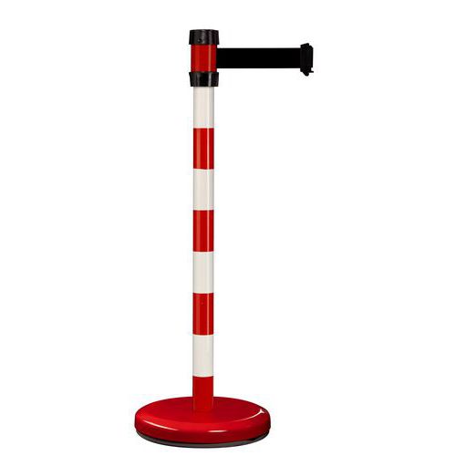 Paletto per interni rosso/bianco con nastro 2m nero ,