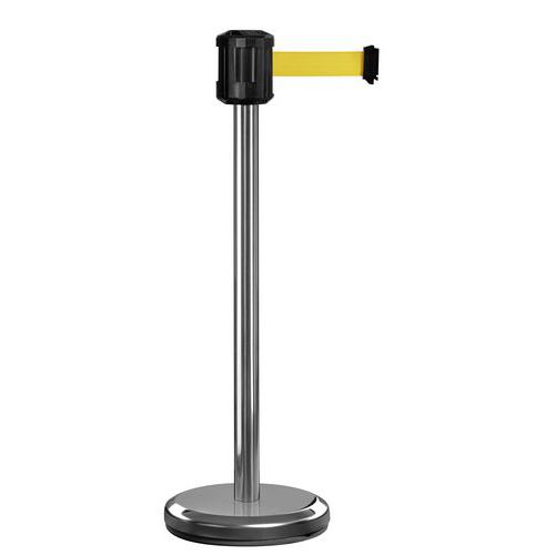 Paletto per esterni cromato con nastro 2m giallo ,