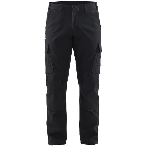 Pantaloni per industria in tessuto stretch nero D92,