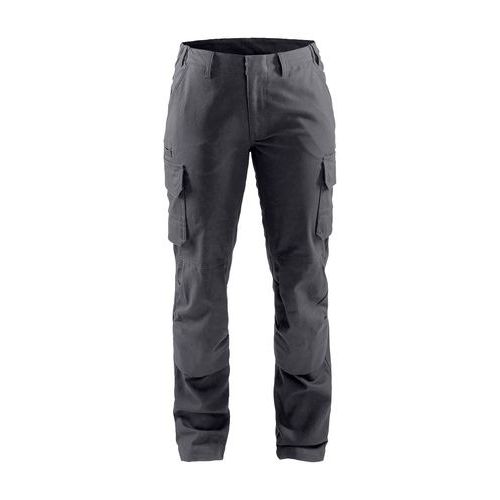 Pantaloni per industria in tessuto stretch donna grigio C48,