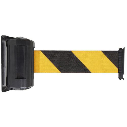 Supporto parete per esterni con nastro 4mx10cm-Nero/giallo ,