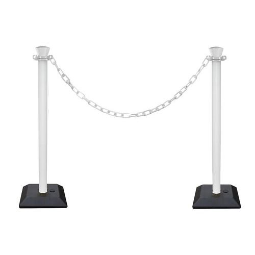 Kit di 2 paletti in ABS - Bianco/blu - 2m ,