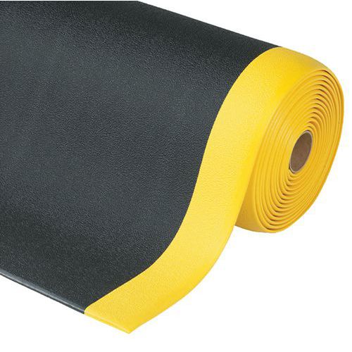 Tappeto antifatica in schiuma 91 x 150 nero/giallo,