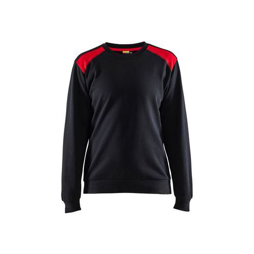Felpa da donna nero e rosso,