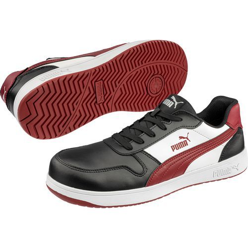 Calzature anti-infortunistiche basse FRONTCOURT BLK/WHT/RED S3L ESD FO HRO SR P.48,