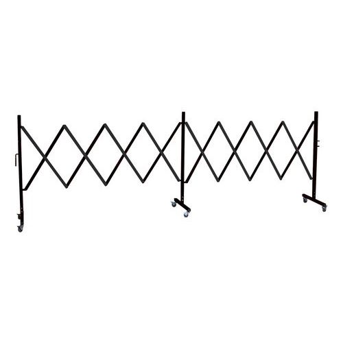 Barriera di sicurezza estendibile 4m nero con rotelle ,