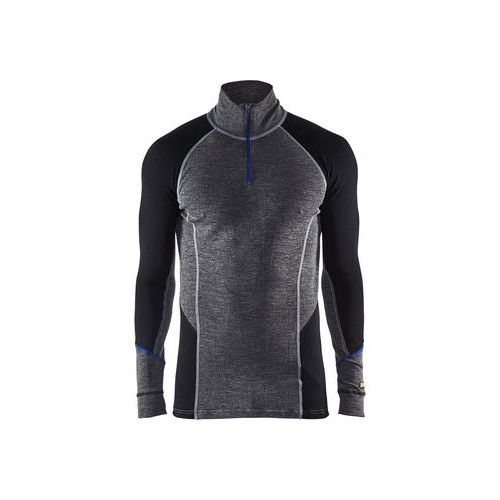 Sottomaglia con collo con zip WARM grigio medio/nero,