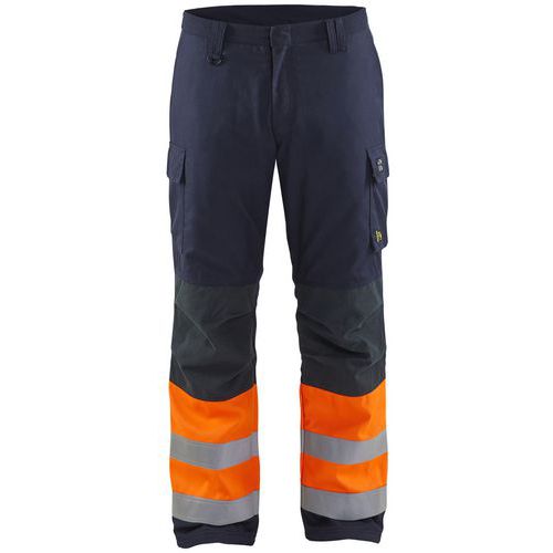 Pantaloni per industria stretch 2D donna nero/rosso T C42,
