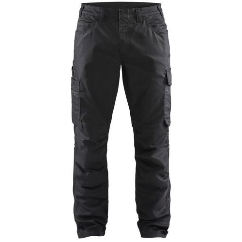 Pantaloni da lavoro in denim/stretch 2D nero D112,