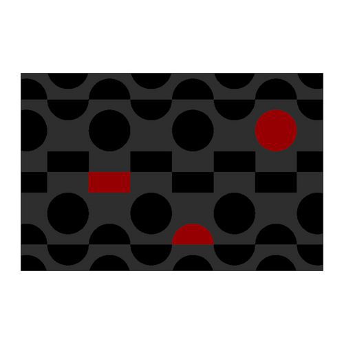 Zerbino Dotz Grey/Red 31 90 cm x 150 cm,