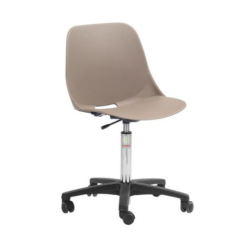 Sedia a guscio Nest-Plastica-Media-Grigia,