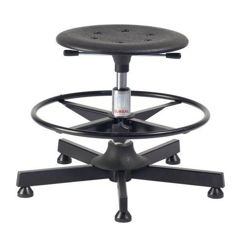 Sgabello Stella Kappa-Plastica-Basso-Acciaio-Poggiapiedi,