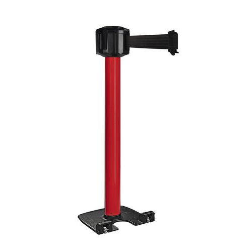 Paletto per esterni rosso con nastro 10mx5cm-Nero,