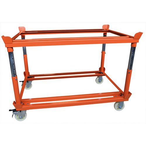 Base carrellata pallet 1000kg altezza reg in 6 pos STOCKMAN,