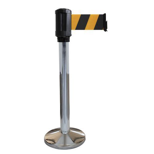 Paletto per esterni cromato con nastro 4mx10cm - Nero/giallo ,