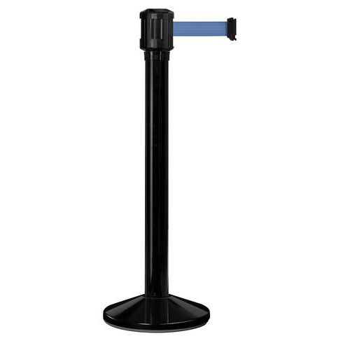 Paletto per esterni nero con nastro 4m blu ,