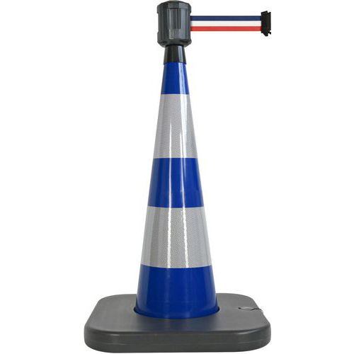 Cono delimitazione base zavorr blu-2mx5cm-Blu/Bianco/rosso,