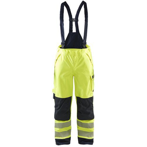 Pantaloni di protezione hardshell multinorma in giallo fluo,