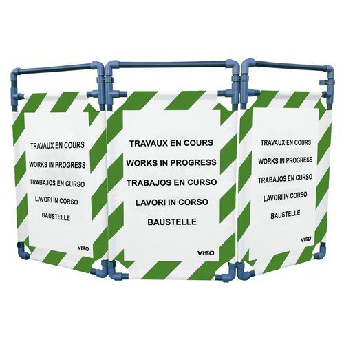 Barriera di protezione PVC 3 pannelli Lavori in corso ,