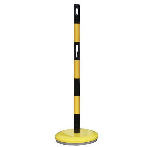 Paletto di segnalazione acciaio nero/giallo catena e base ,