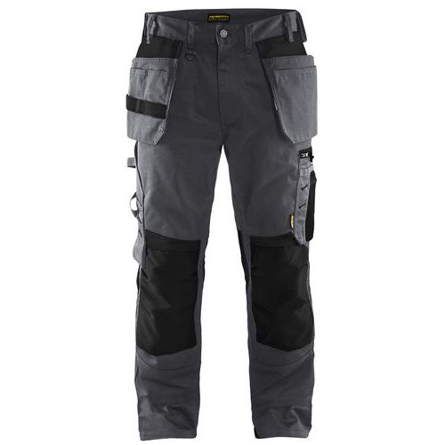 Pantaloni da artigiano con tasche pensili grigio/nero C44,