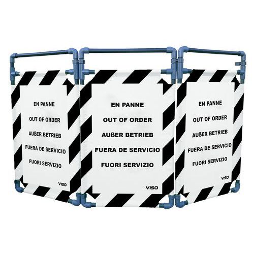 Barriera di protezione PVC 3 pannelli logo di guasto ,