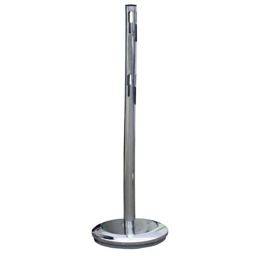 Paletto di segnalazione acciaio inox con catena e base ,