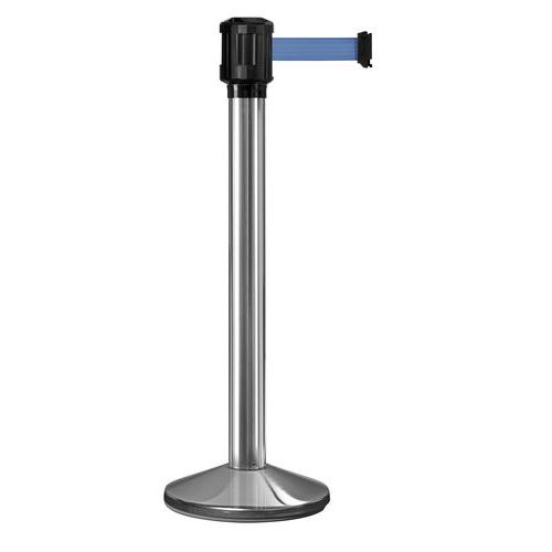 Paletto per esterni cromato con nastro 4m blu ,