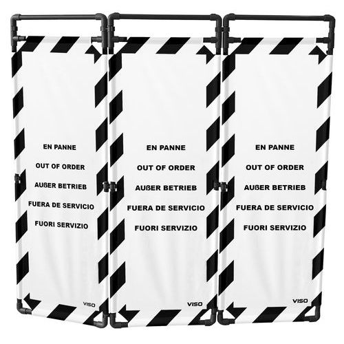 Barriera di protezione PVC 1,80m 3 pannelli logo di guasto ,