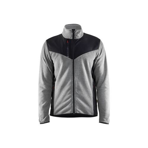 Giacca da lavoro in tricot con Softshell colore grigio/nero,