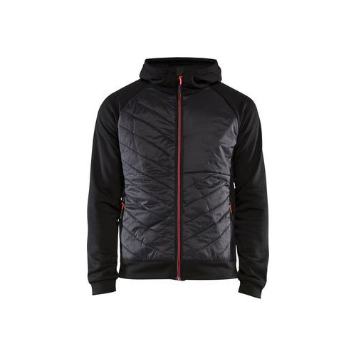 Felpa Hybrid nero e rosso S,
