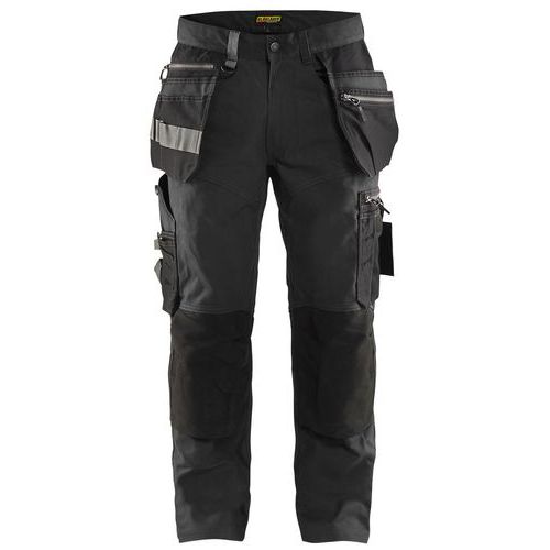 Pantaloni da artigiano +stretch grigio scuro/nero C44,