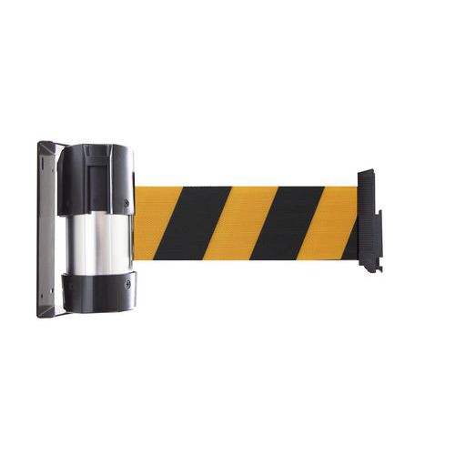 Supporto parete per interni con nastro 4mx10cm-Nero/giallo ,