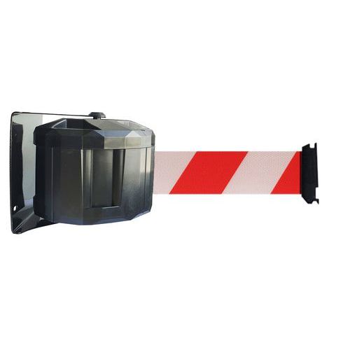 Supporto parete per esterni con nastro 10m-Rosso/bianco ,