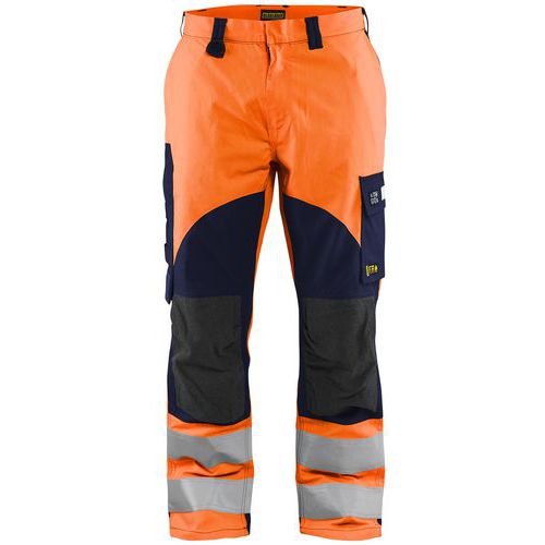 Pantaloni multinorma tess iner aranc fluo/blu marina T C56,