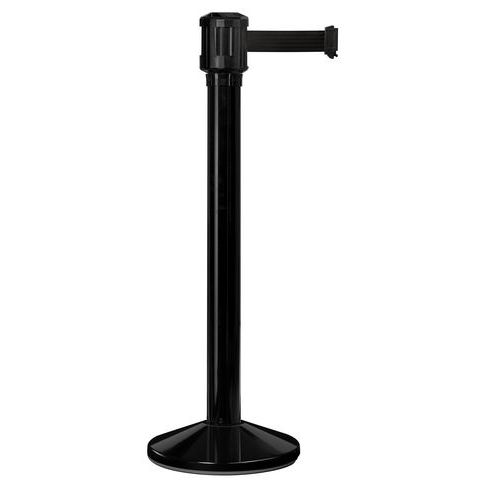 Paletto per esterni nero con nastro 4m nero ,