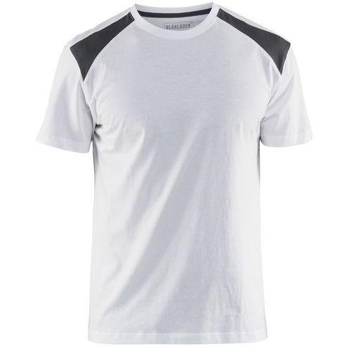 Blaklader Uomo Bianco T-Shirt Bicolore - Immagine 2