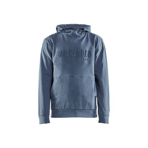 Felpa con cappuccio stampa 3D blu pavone,