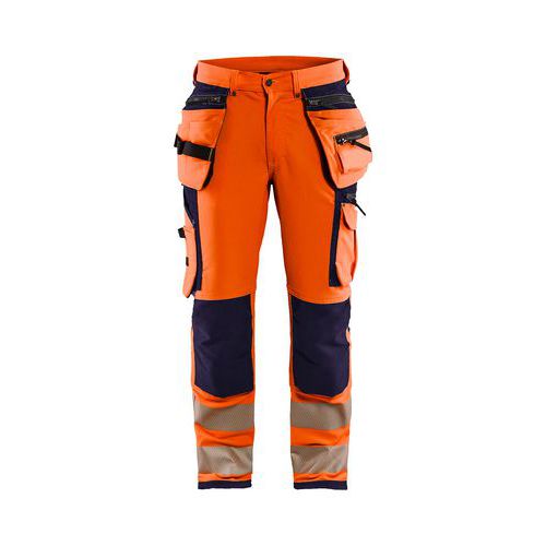 Pantaloni industriali elasticizzati neri da uomo taglia C42,