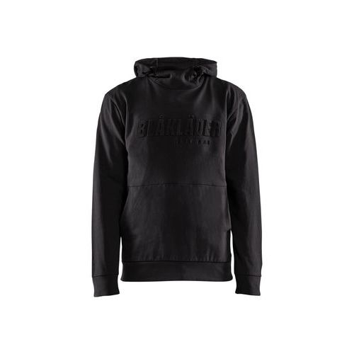 Felpa con cappuccio stampa 3D nero,