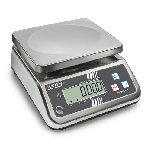 Bilancia inox FFN 3K0.5IPN portata 3 kg divisione 0,5 g-Kern,
