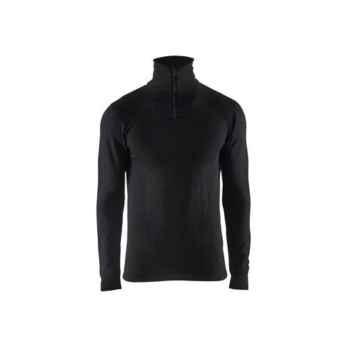 Top intimo con colletto con cerniera XWARM Nero,