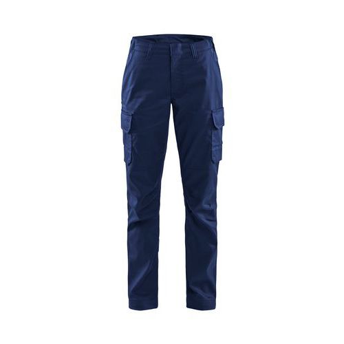Pantaloni per industria stretch 2D donna blu scuro/blu C48,