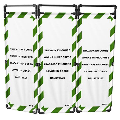 Barriera di protezione PVC 1,80m 3 pannelli Lavori in corso ,