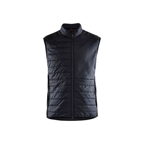 Gilet double face nero e grigio scuro,
