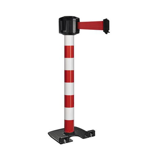 Paletto per esterni rosso/bianco con nastro 10mx5cm - Rosso,