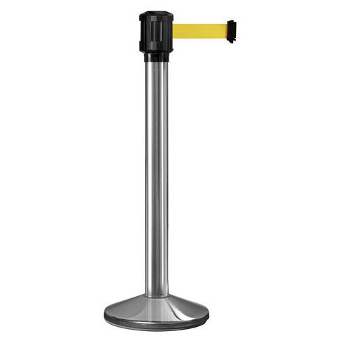 Paletto per esterni cromato con nastro 4m giallo ,