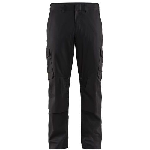 Pantaloni industria c/porta-ginocch stretch 2D nero D116,