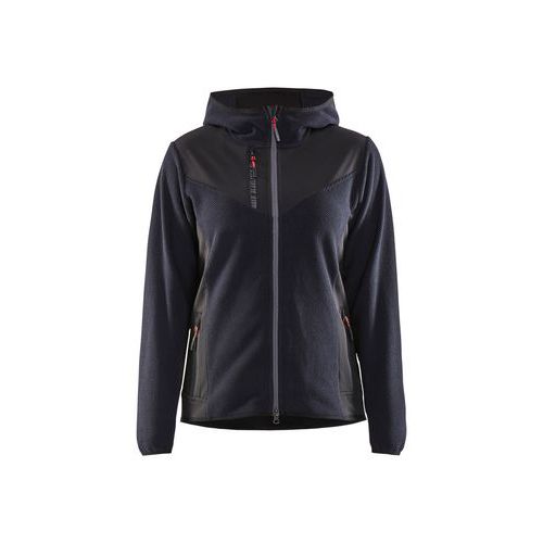 Giacca tessuto tricot con Softshell donna blu scuro/nero S,